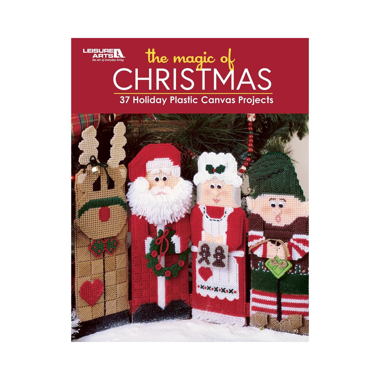 Leisure Arts Magic Of Christmas Plastic Canvas Book and Patterns – Pattern with Plastic Canvas Projects, Craft Designs, Home Décor, and DIY Plastic Canvas Ideas